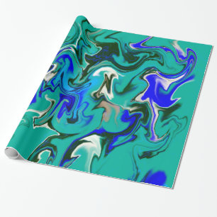 Marmertextuur van Turquoise Cadeaupapier