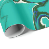 Marmertextuur van Turquoise Cadeaupapier (Rol Hoek)