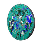 Marmertextuur van Turquoise Dartbord (Voorkant Rechts)