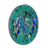 Marmertextuur van Turquoise Dartbord (Voorkant Links)