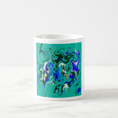 Marmertextuur van Turquoise Koffiemok (Center)