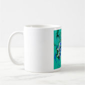 Marmertextuur van Turquoise Koffiemok (Links)
