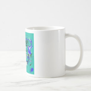 Marmertextuur van Turquoise Koffiemok