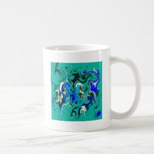 Marmertextuur van Turquoise Koffiemok