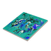 Marmertextuur van Turquoise Tegeltje (Zijkant)