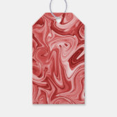 Marmerverf Rood Tinten Kerst Chic Cadeaulabel (Voorkant)