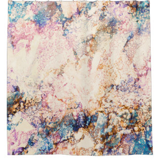 Marmervloeistof Abstract Patroon Douchegordijn