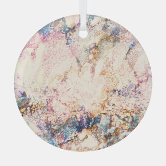 Marmervloeistof Abstract Patroon Glas Ornament