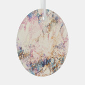 Marmervloeistof Abstract Patroon Glas Ornament (Voorkant Rechts)