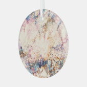 Marmervloeistof Abstract Patroon Glas Ornament (Voorkant links)