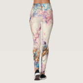 Marmervloeistof Abstract Patroon Leggings (Achterkant)