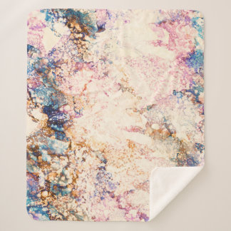 Marmervloeistof Abstract Patroon Sherpa Deken
