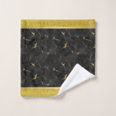 Marmerzwart & Goud Luxe Handdoekenset  Bad Handdoek (Wasdoekje)