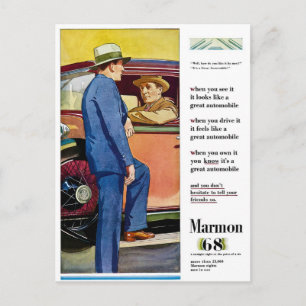 Marmon 68 - automatische reclame briefkaart