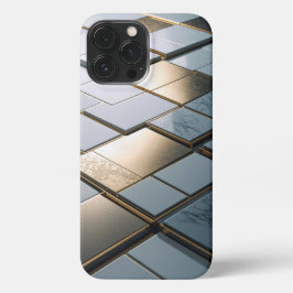 Marmor Gold Fliesen Luxus Geometrie iPhone 13 Pro Max Hoesje