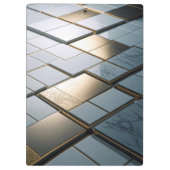 Marmor Gold Fliesen Luxus Geometrie Klembord (Achterkant)