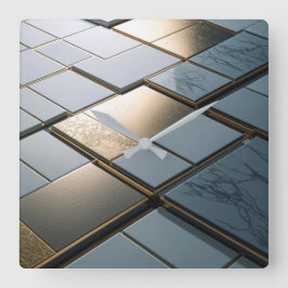 Marmor Gold Fliesen Luxus Geometrie Vierkante Klok