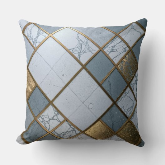 Marmor Gold Raster Luxus Geometrie Kussen (Voorkant)