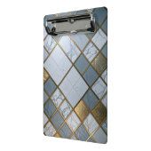 Marmor Gold Raster Luxus Geometrie Mini Klembord (Angled2)