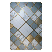 Marmor Gold Raster Luxus Geometrie Mini Klembord (Achterkant)