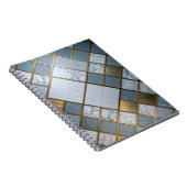 Marmor Gold Raster Luxus Geometrie Notitieboek (Rechterzijde)