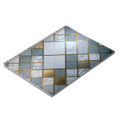 Marmor Gold Raster Luxus Geometrie Notitieboek (Linkerzijde)