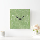 Marmorino Green Faux Finish Square Clock Vierkante Klok (Huis)