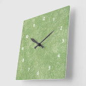 Marmorino Green Faux Finish Square Clock Vierkante Klok (Hoek)