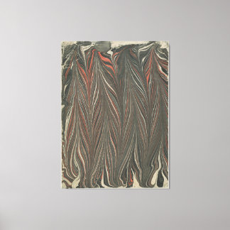 Marmorpapier (zurückgezogener Kamm) Canvas Afdruk