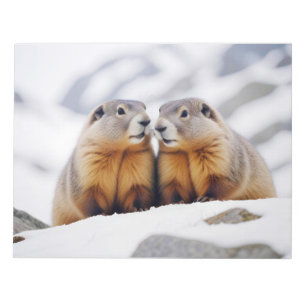 Marmot Animal Natuur Wildlife Affection Caring Notitieblok