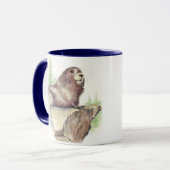 Marmot Animal, Rocks, Natuur, wilde dieren Mok (Voorkant links)