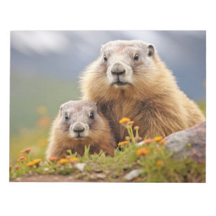Marmot Animal Wild Beauty Vrijheid Wildernis Liefd Notitieblok