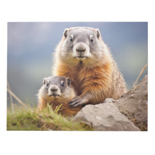 Marmot Animal Wild Beauty Vrijheid Wildernis Liefd Notitieblok