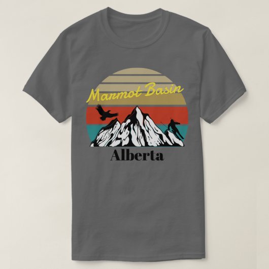 Marmot Basin ski Alberta Canada 1 T-shirt (Design voorkant)