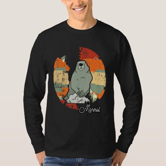 Marmot De Marmot Dier Zonsondergang T-shirt (Voorkant)