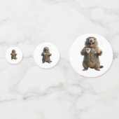 Marmot die thee drinkt confetti (Achterkanten)