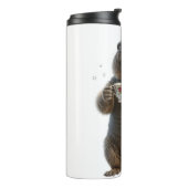 Marmot die thee drinkt thermosbeker (Gedraaid links)