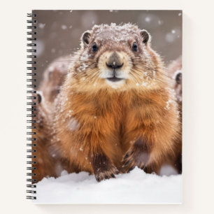 Marmot Dierenfamilie Wandering Natuur Notitieboek