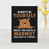 Marmot Gezegde Kaart (Gele Bloem)