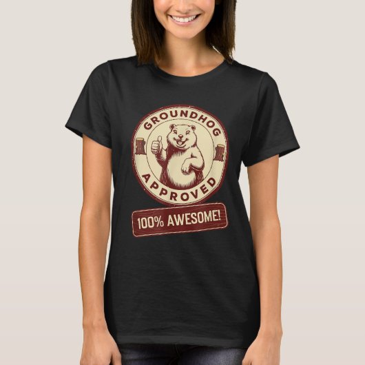 Marmot Goedgekeurd 100% Geweldig Grappig Vintage T-shirt (Voorkant)