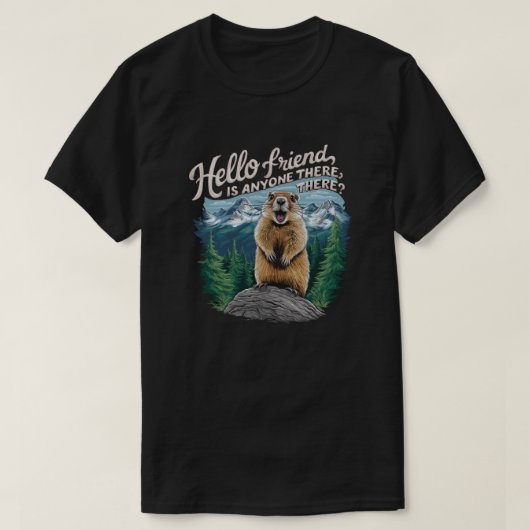 Marmot in de Alpen T-shirt (Design voorkant)
