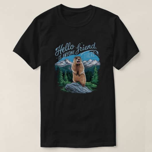 Marmot in de Alpen T-shirt (Design voorkant)