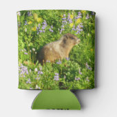 Marmot in Mount Rainier Wildbloemen Blikjeskoeler (Achterkant)