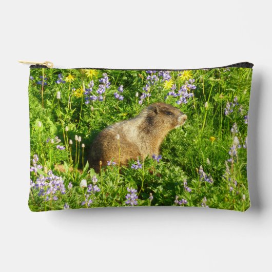 Marmot in Mount Rainier Wildbloemen Etui (Voorkant)