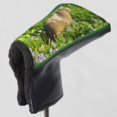 Marmot in Mount Rainier Wildbloemen Golfheadcover (3/4 voorkant)