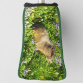 Marmot in Mount Rainier Wildbloemen Golfheadcover (Draai 90)