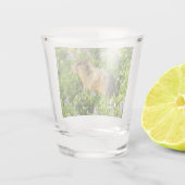 Marmot in Mount Rainier Wildbloemen Shot Glas (Achterkant)
