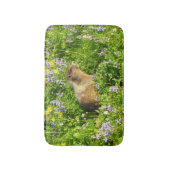 Marmot in Mount Rainier Wilde Bloemen Badmat (Voorkant Verticaal)