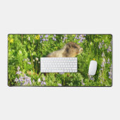 Marmot in Mount Rainier Wilde Bloemen Bureaumat (Keyboard & Muis)