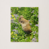Marmot in Mount Rainier Wilde Bloemen Legpuzzel (Verticaal)